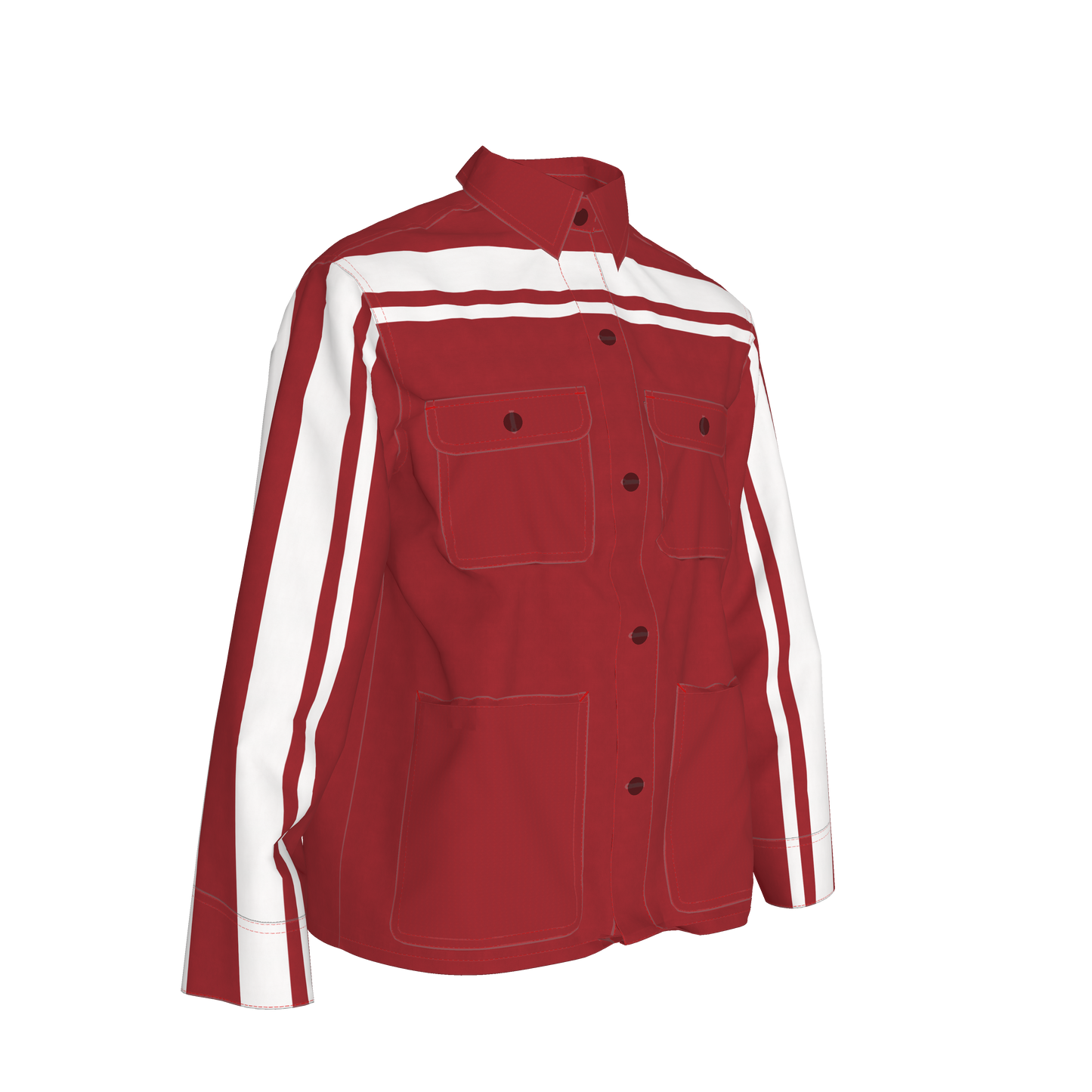 🟥⬜ Red Wide MotoStripe™ Coat