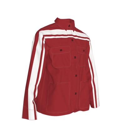 🟥⬜ Red Wide MotoStripe™ Coat