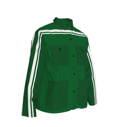 The Vintage Green MotoStripe™ Chore Coat 🌿🤍