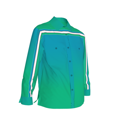 Uzbek MotoStripe™ Gradient Shirt Jacket