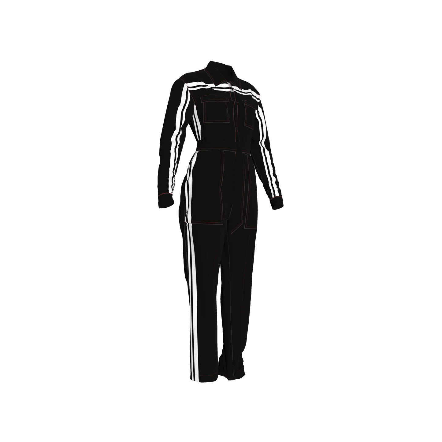 Black & White MotoStripe™ Jumpsuit