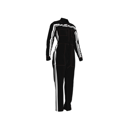 Black & White MotoStripe™ Jumpsuit