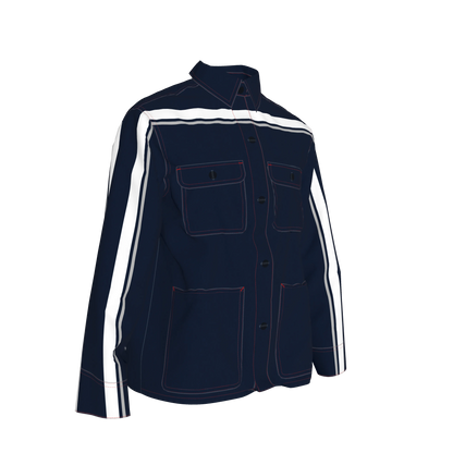 Navy w/White & Gray MotoStripe™ Coat