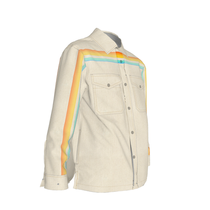 Sunset Sea MotoStripe™ Snap Shirt Jacket