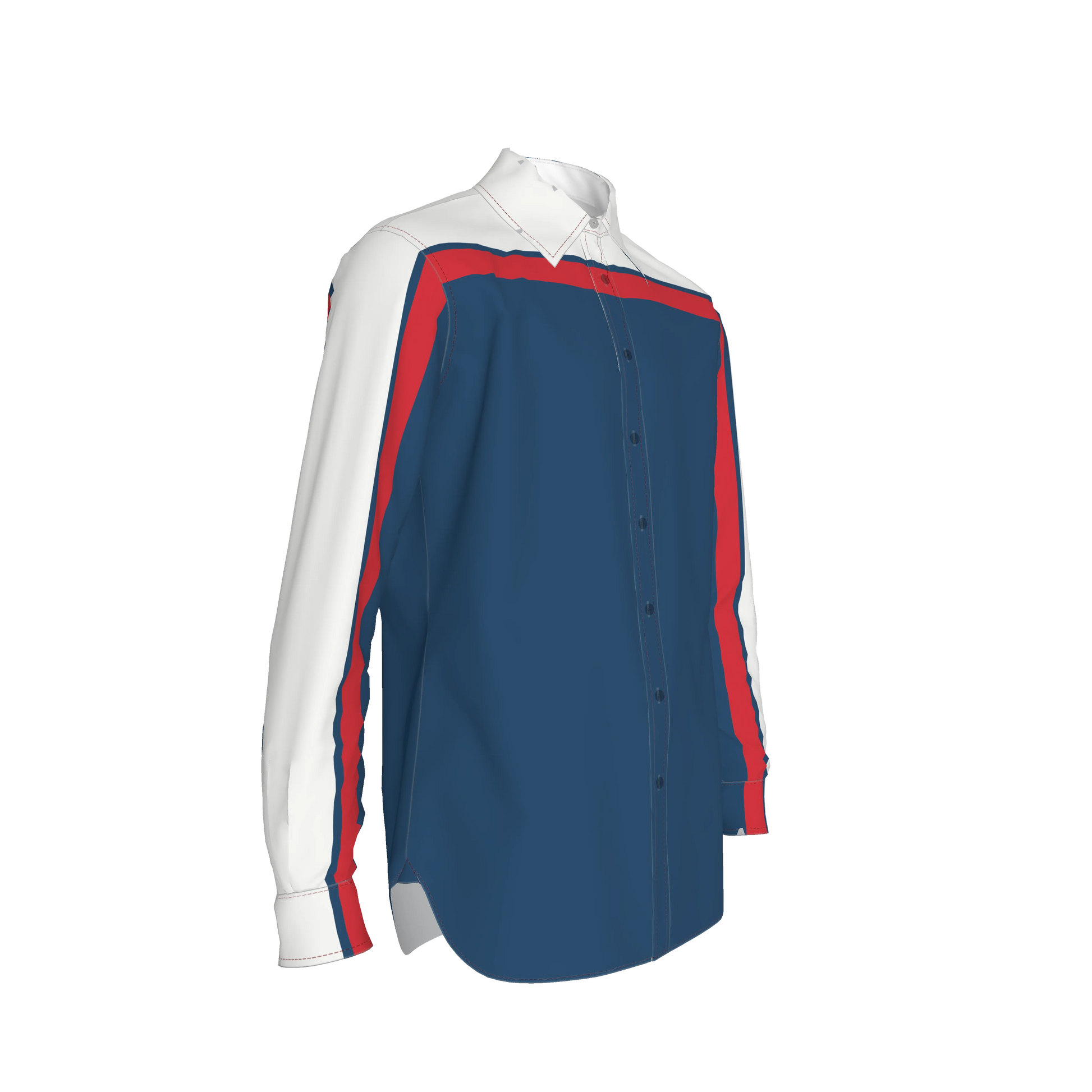 Red, White & Blue MotoStripe™ Button-Down Shirt
