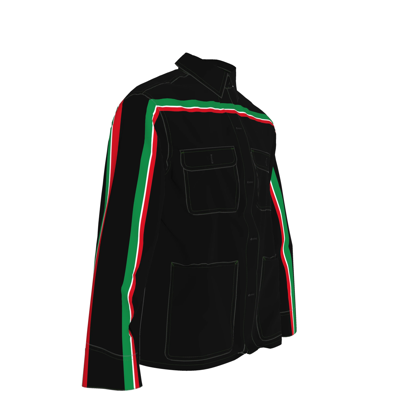 Italy MotoStripe™ Denim Chore Coat 🇮🇹⚫✨