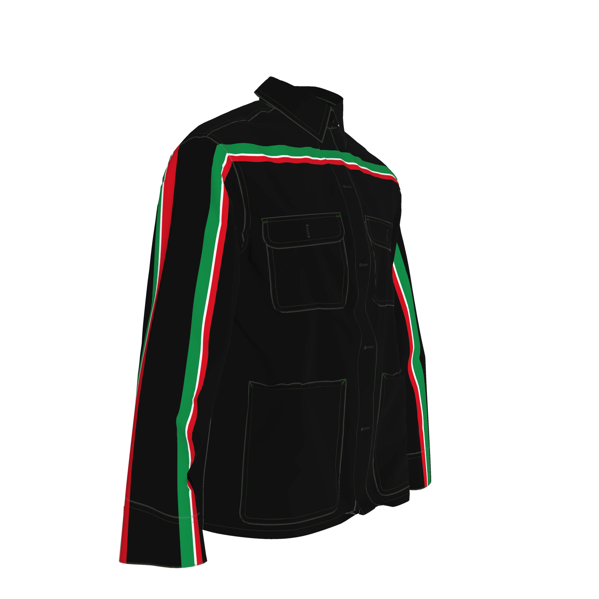 Italy MotoStripe™ Denim Chore Coat 🇮🇹⚫✨