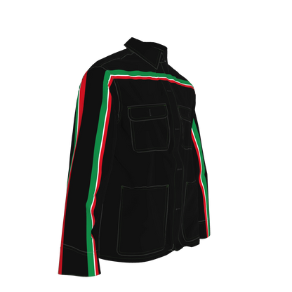 Italy MotoStripe™ Denim Chore Coat 🇮🇹⚫✨