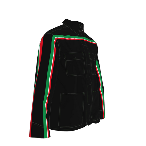 Italy MotoStripe™ Denim Chore Coat 🇮🇹⚫✨