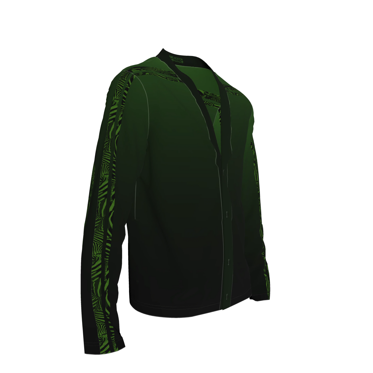 💚🦓 Wicked Green Zebra MotoStripe™ Terry Cardigan