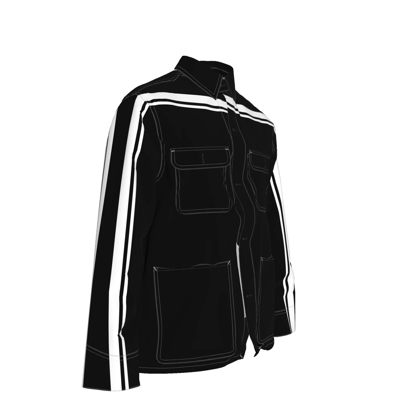 Black & White MotoStripe™ Chore Coat V2