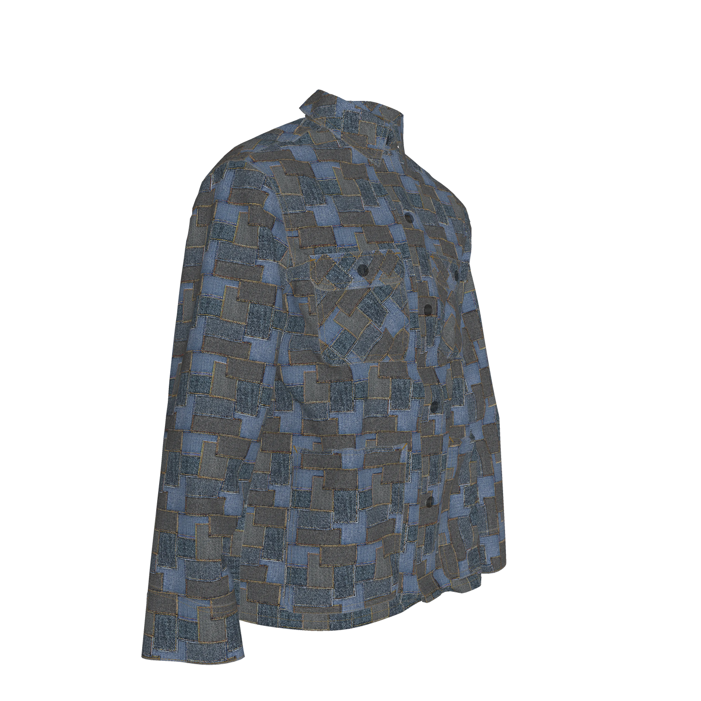 Denim👖🧵Patchwork Chore Coat