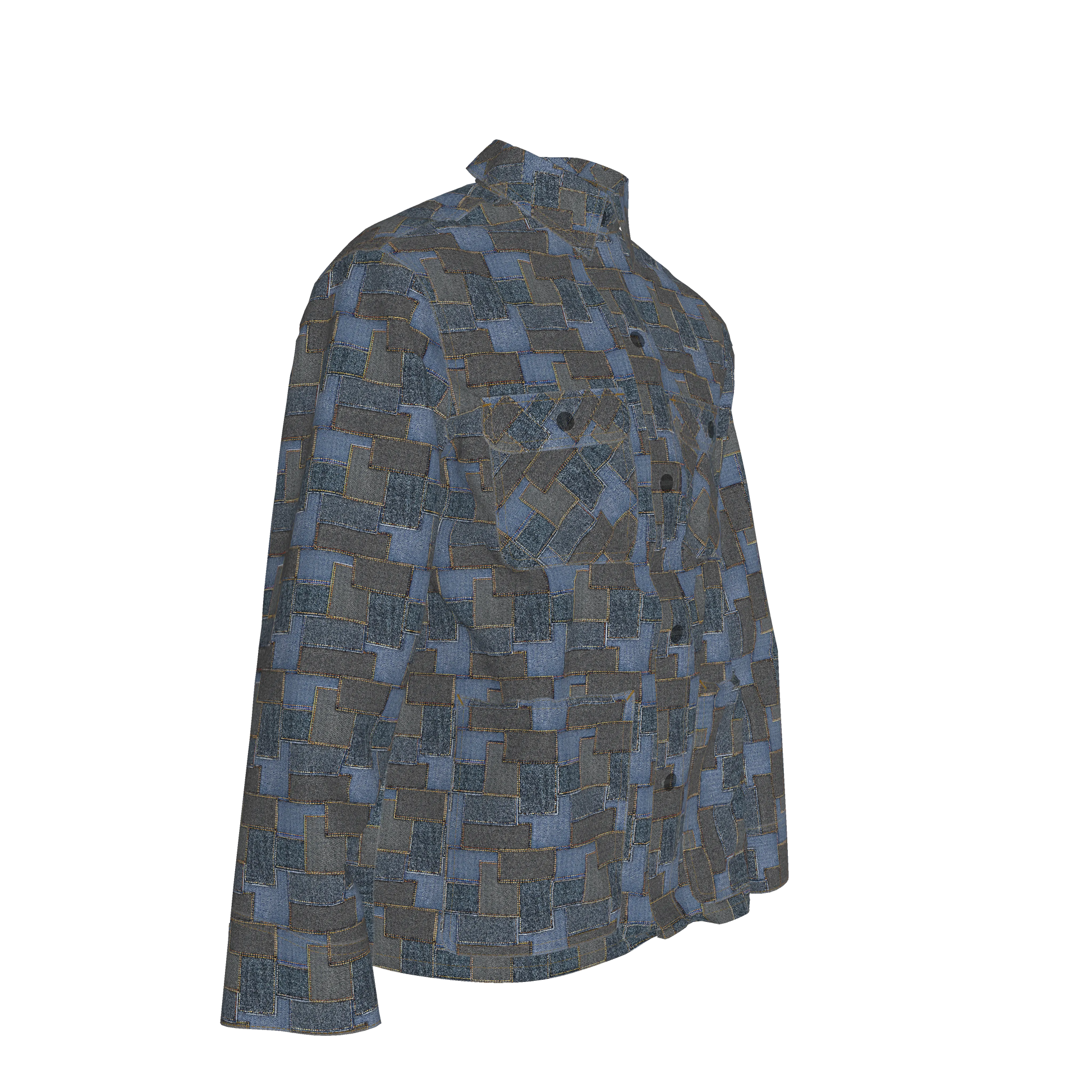 Denim👖🧵Patchwork Chore Coat