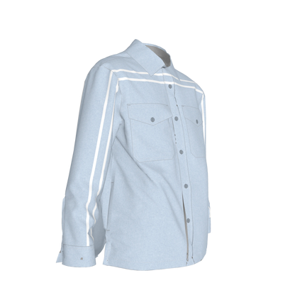 Wash Denim MotoStripe™ Snap Shirt