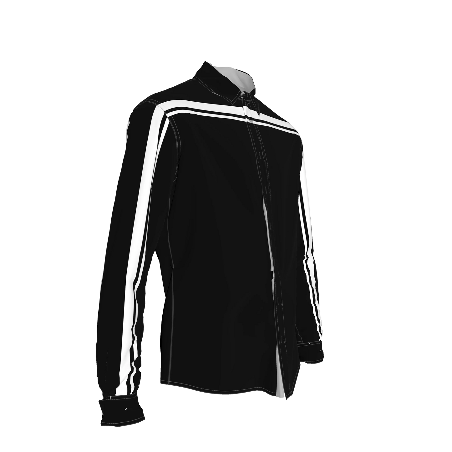 Black MotoStripe™ Slim Fit Men's Shirt