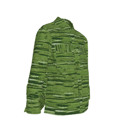 Green🌱🧶Knit Shirt Jacket — Variegated Corduroy Faux Knit 🌿🟩