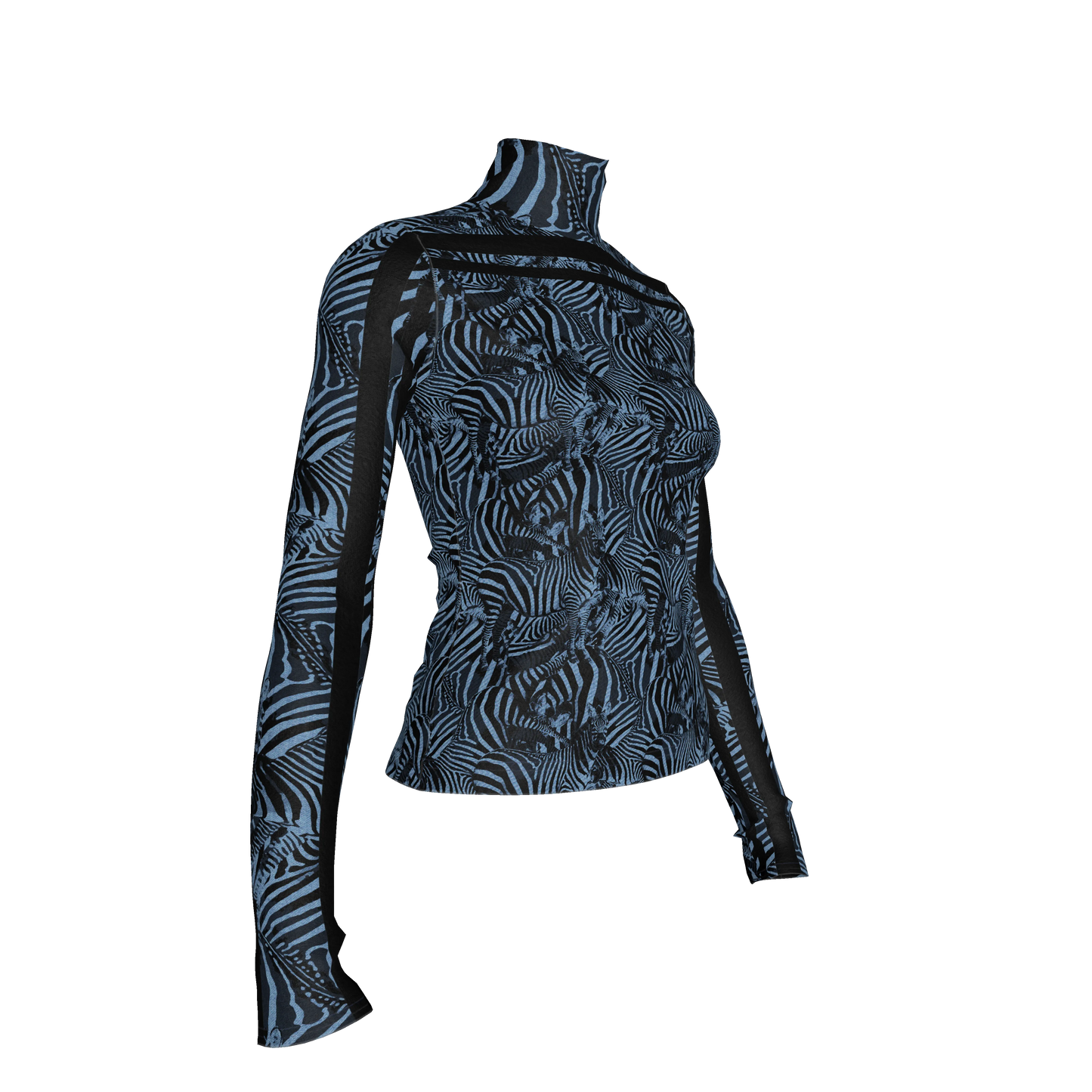 🦓💙 Blue Zebra MotoStripe™ Turtleneck