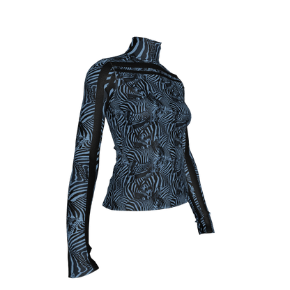 🦓💙 Blue Zebra MotoStripe™ Turtleneck