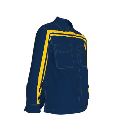 Blue & Maize MotoStripe™ Shirt Jacket