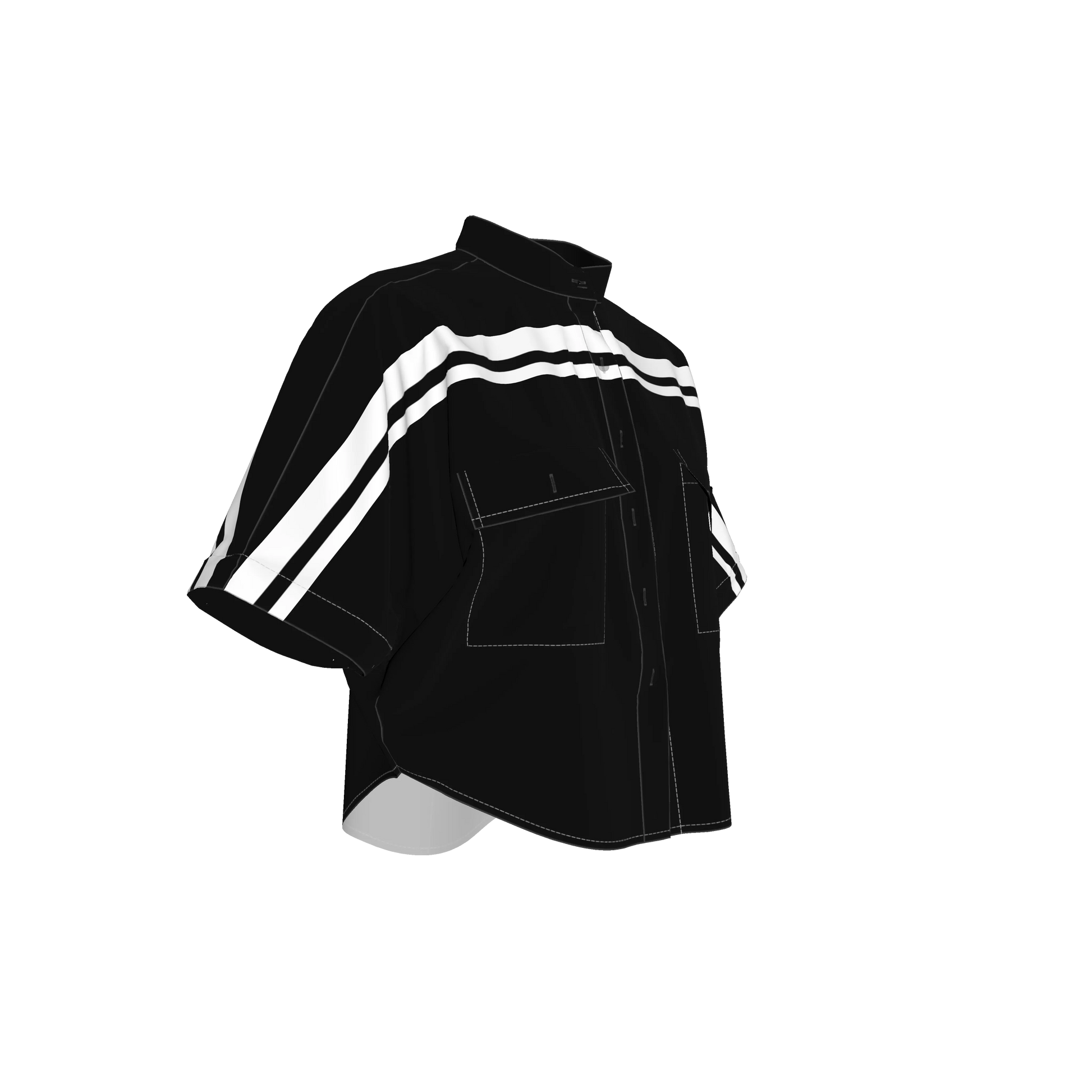 Black and White MotoStripe™ Kimono Jacket