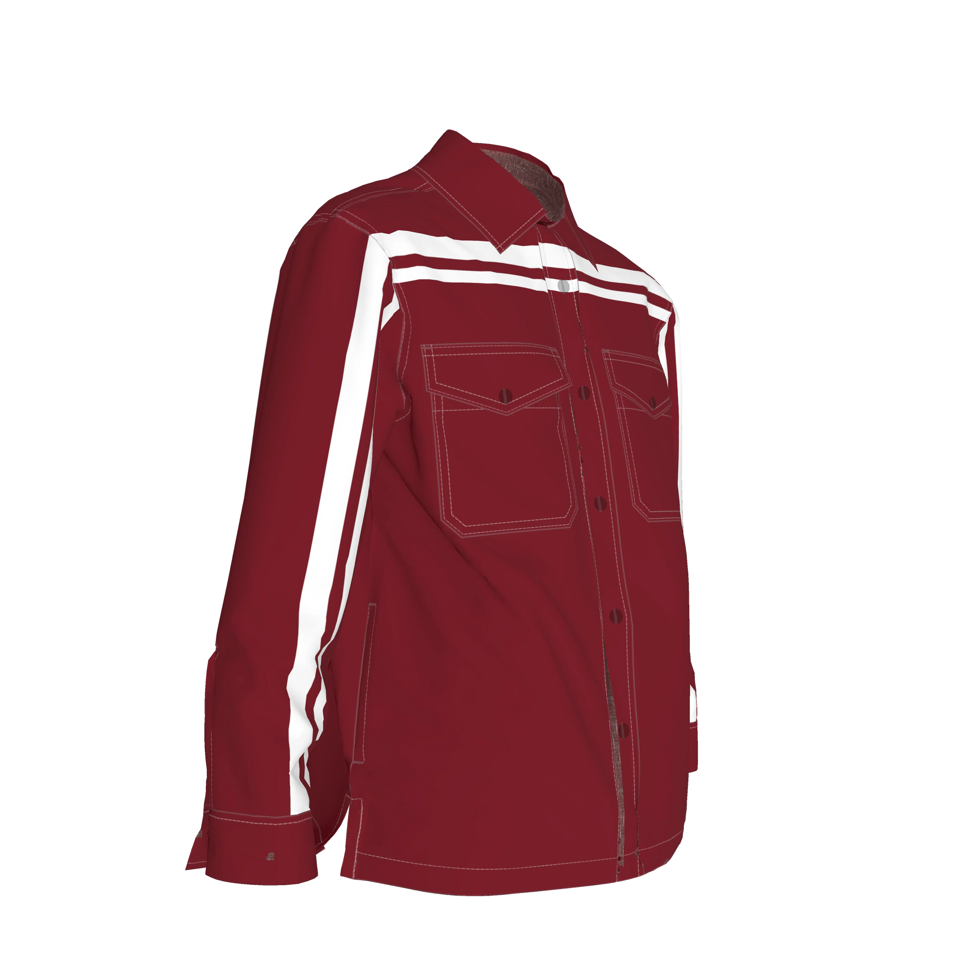 Crimson MotoStripe™ Snap shirt