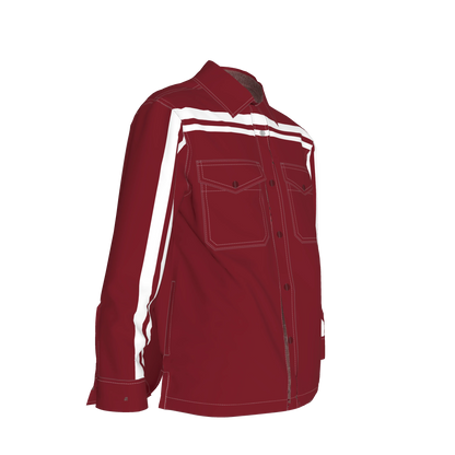 Crimson MotoStripe™ Snap shirt