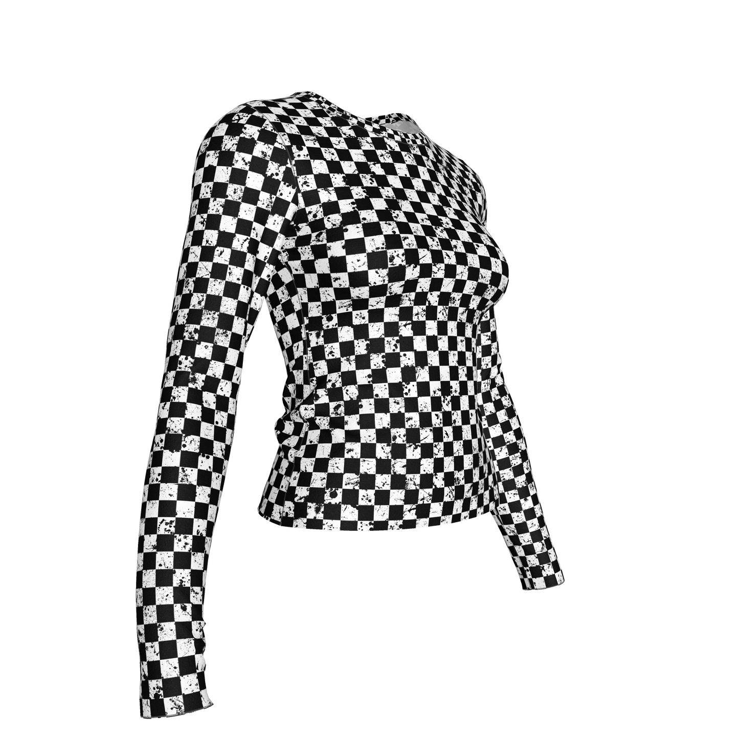 Chequered Splat Long Sleeve Tshirt