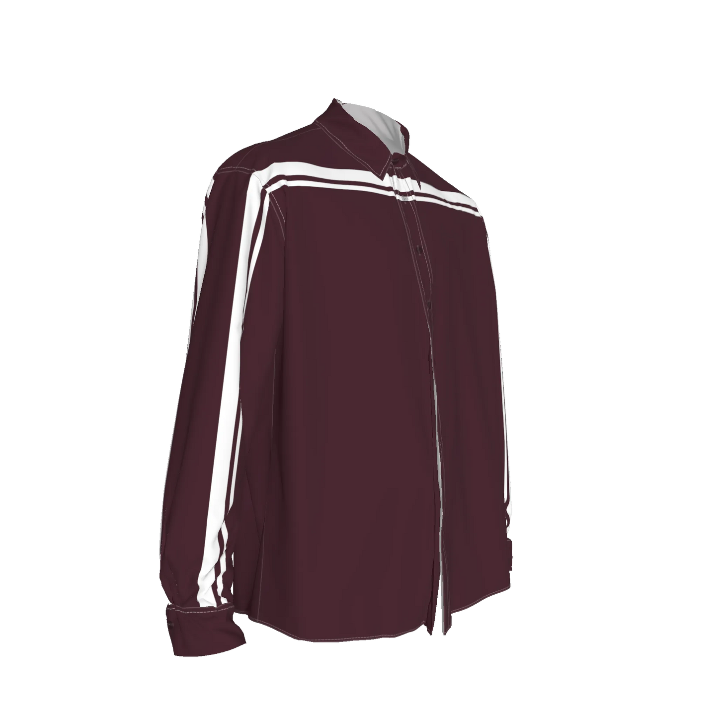 Maroon MotoStripe™ Oversized Men's Shirt