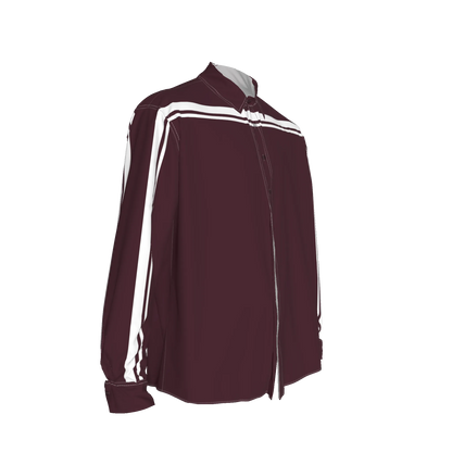 Maroon MotoStripe™ Oversized Men's Shirt
