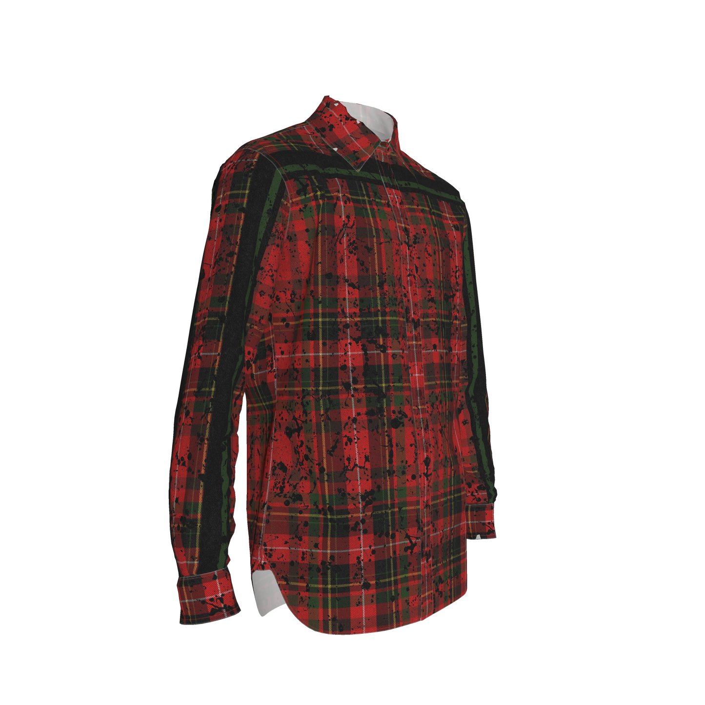 Splat Tartan Green MotoStripe™ Shirt