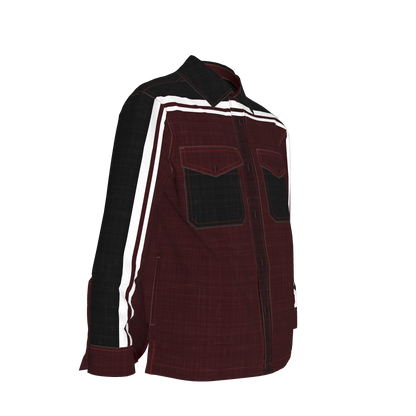 Dark Crimson MotoStripe™ Shirt Jacket