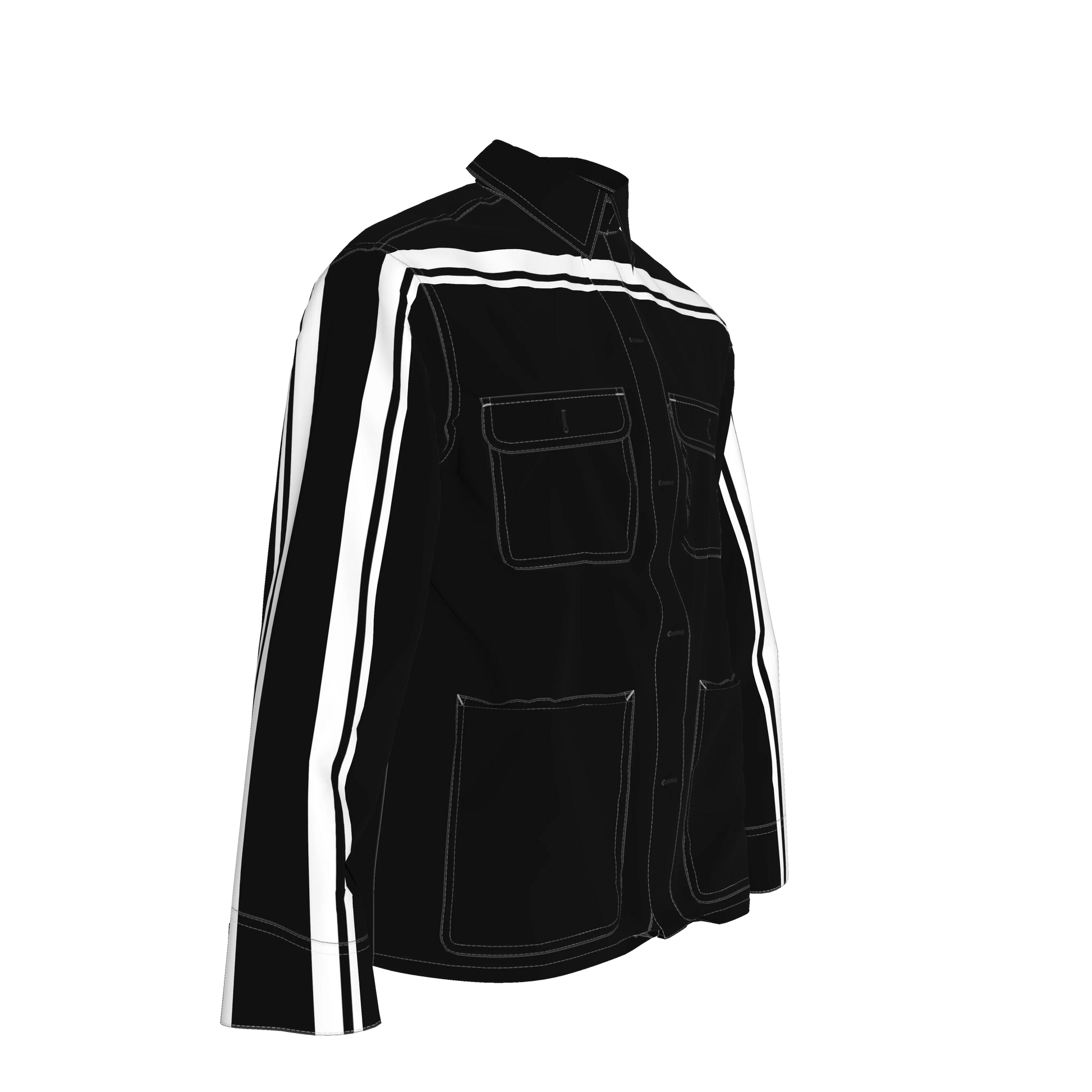 Black & White MotoStripe™ Chore Coat V2