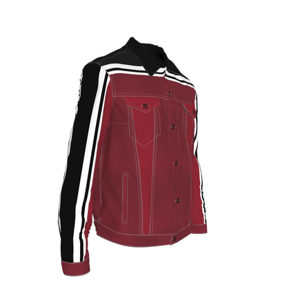 Crimson MotoStripe™ Jean Jacket