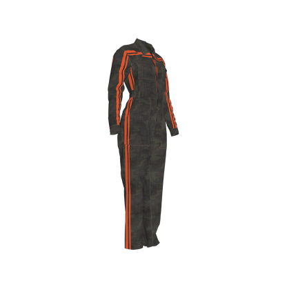 The Army Green Camo + Orange MotoStripe™ Jumpsuit