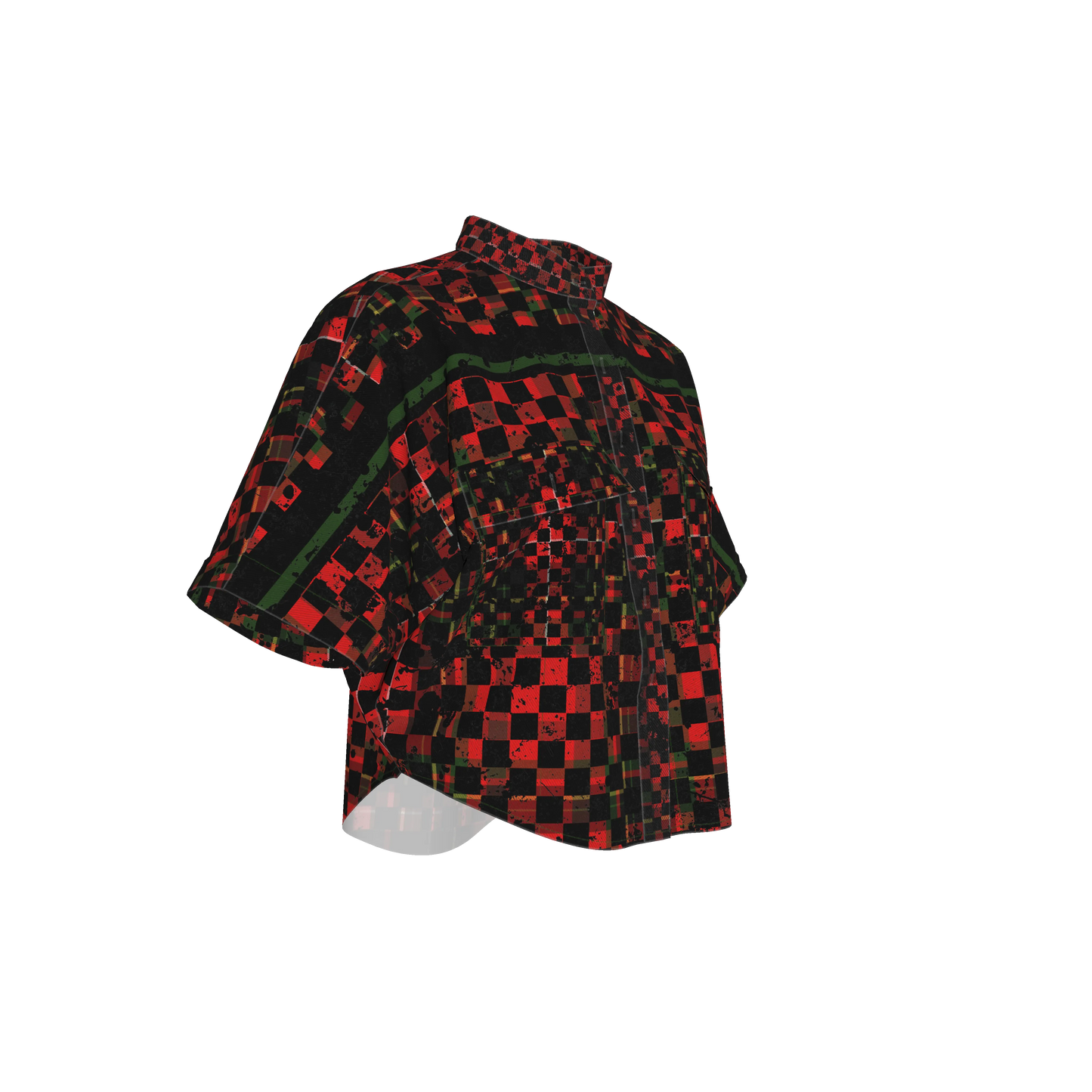 Tartan Chequed Splat MotoStripe™ Kimono Jacket
