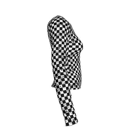 Chequered Splat Long Sleeve Tshirt