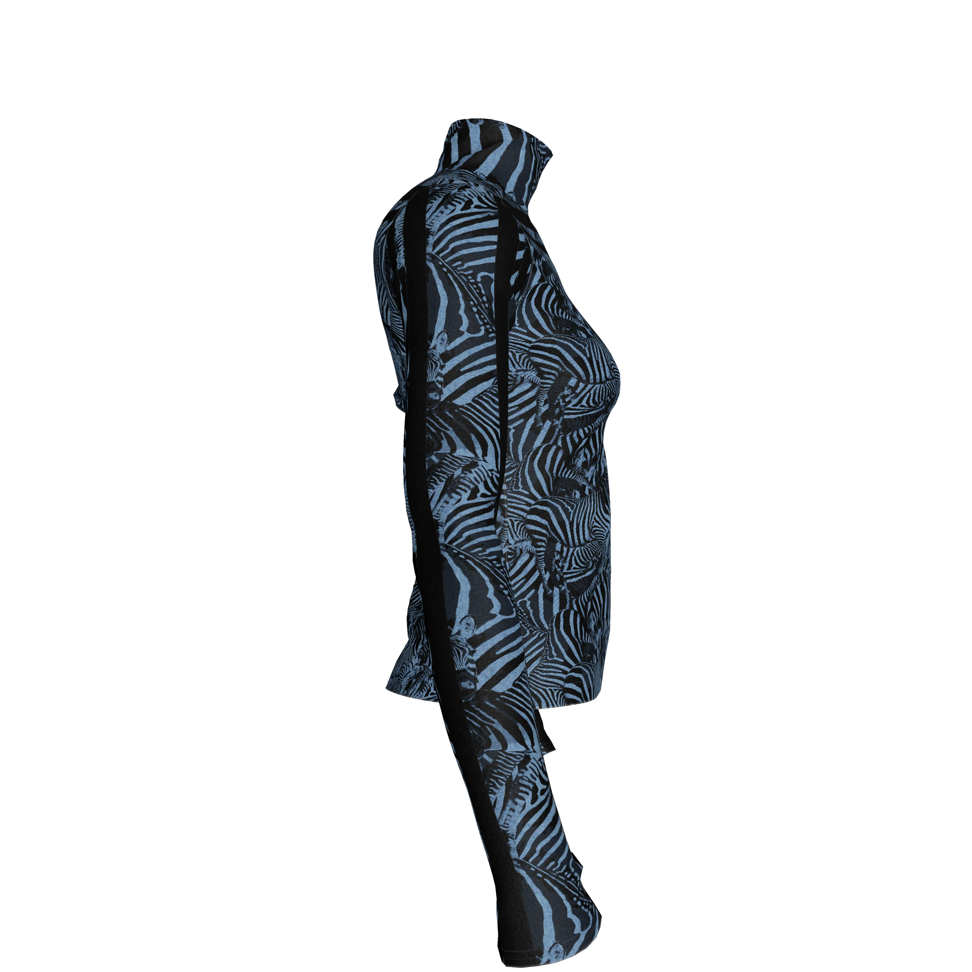 🦓💙 Blue Zebra MotoStripe™ Turtleneck