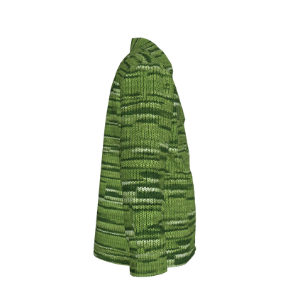 Green🌱🧶Knit Shirt Jacket — Variegated Corduroy Faux Knit 🌿🟩