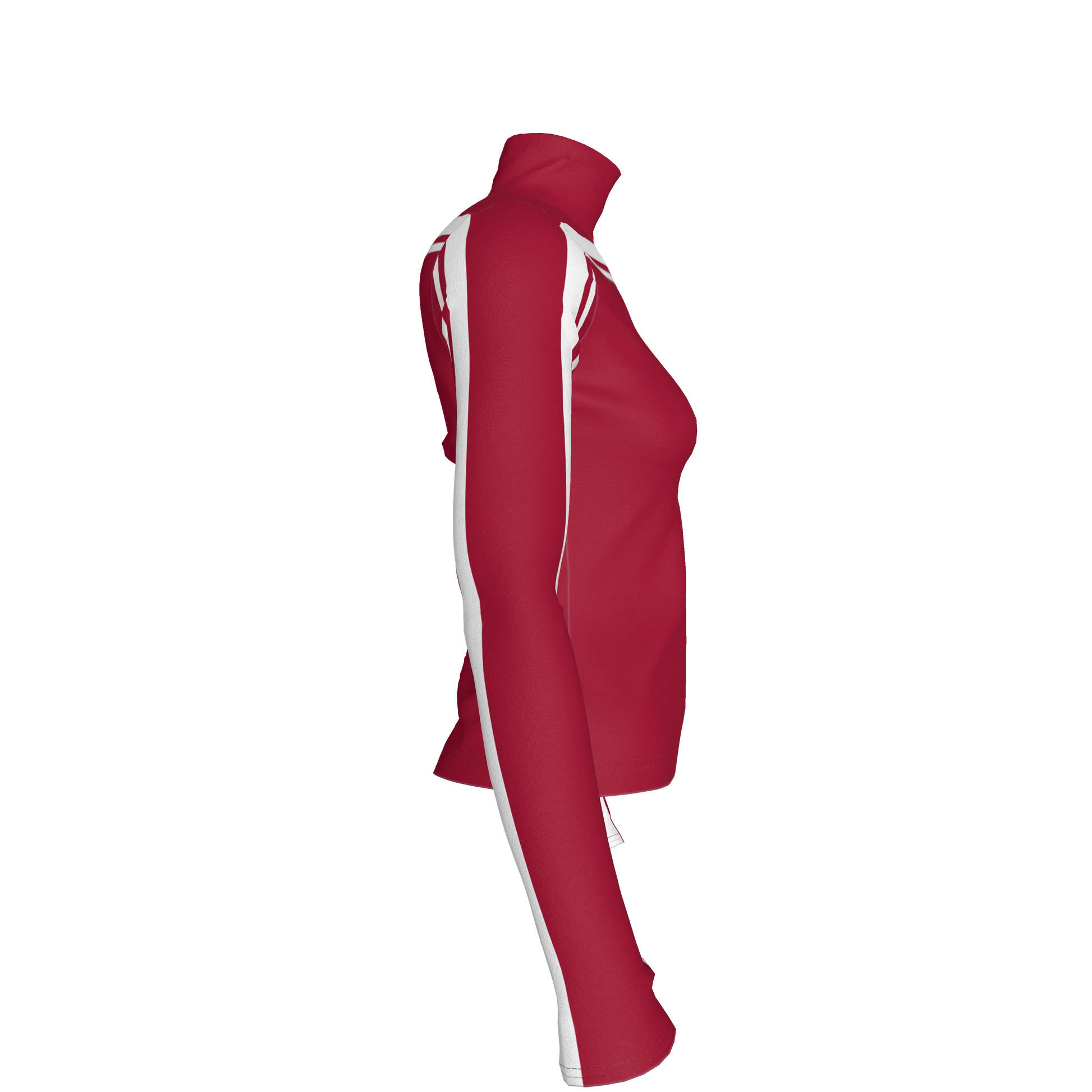 ❤️🤍 Crimson Red + White MotoStripe™ Turtleneck 