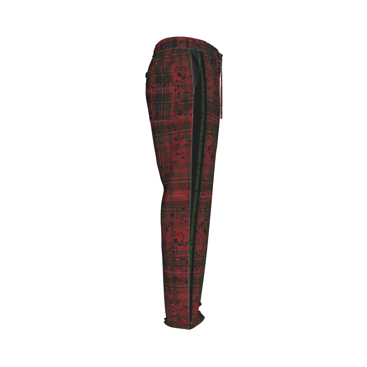 Splat Tartan Green MotoStripe™ Pegged Trousers