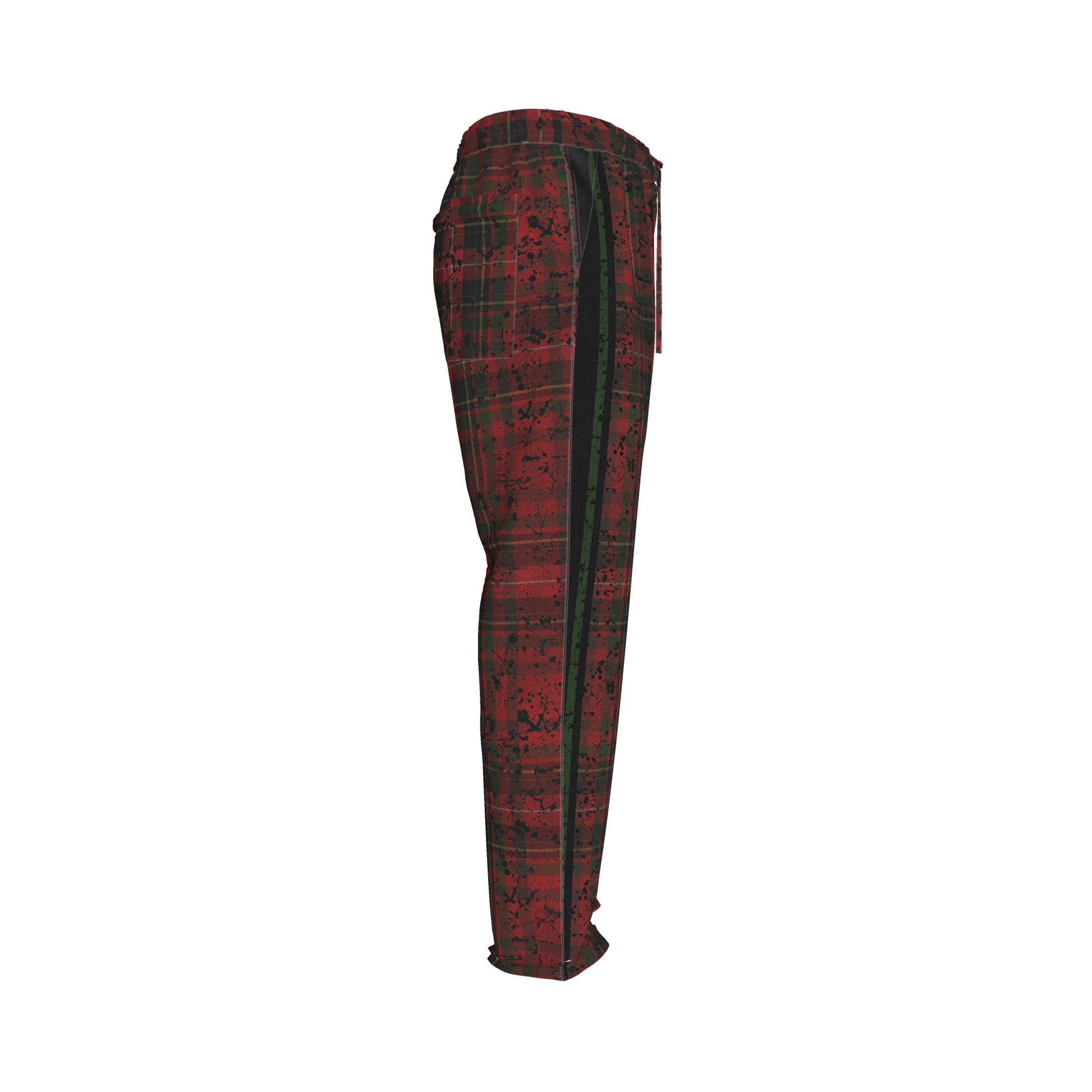 Splat Tartan Green MotoStripe™ Pegged Trousers