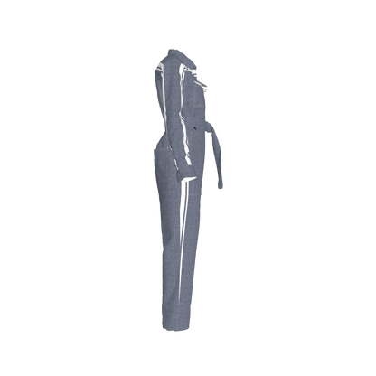 Acid Denim MotoStripe™ Button Jumpsuit