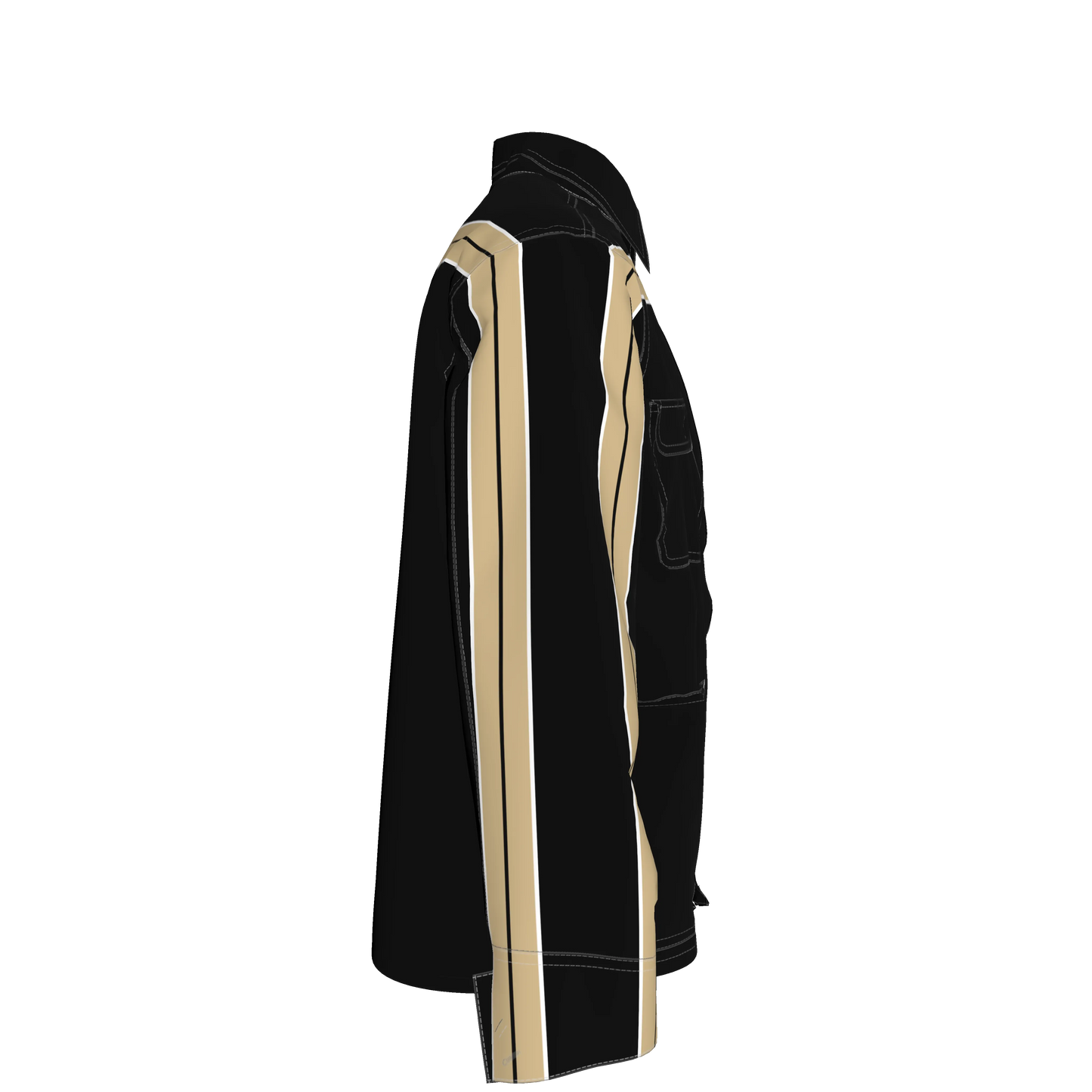 Thick Gold MotoStripe™ Black Chore Coat ⚜️🖤🏈