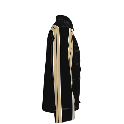 Thick Gold MotoStripe™ Black Chore Coat ⚜️🖤🏈