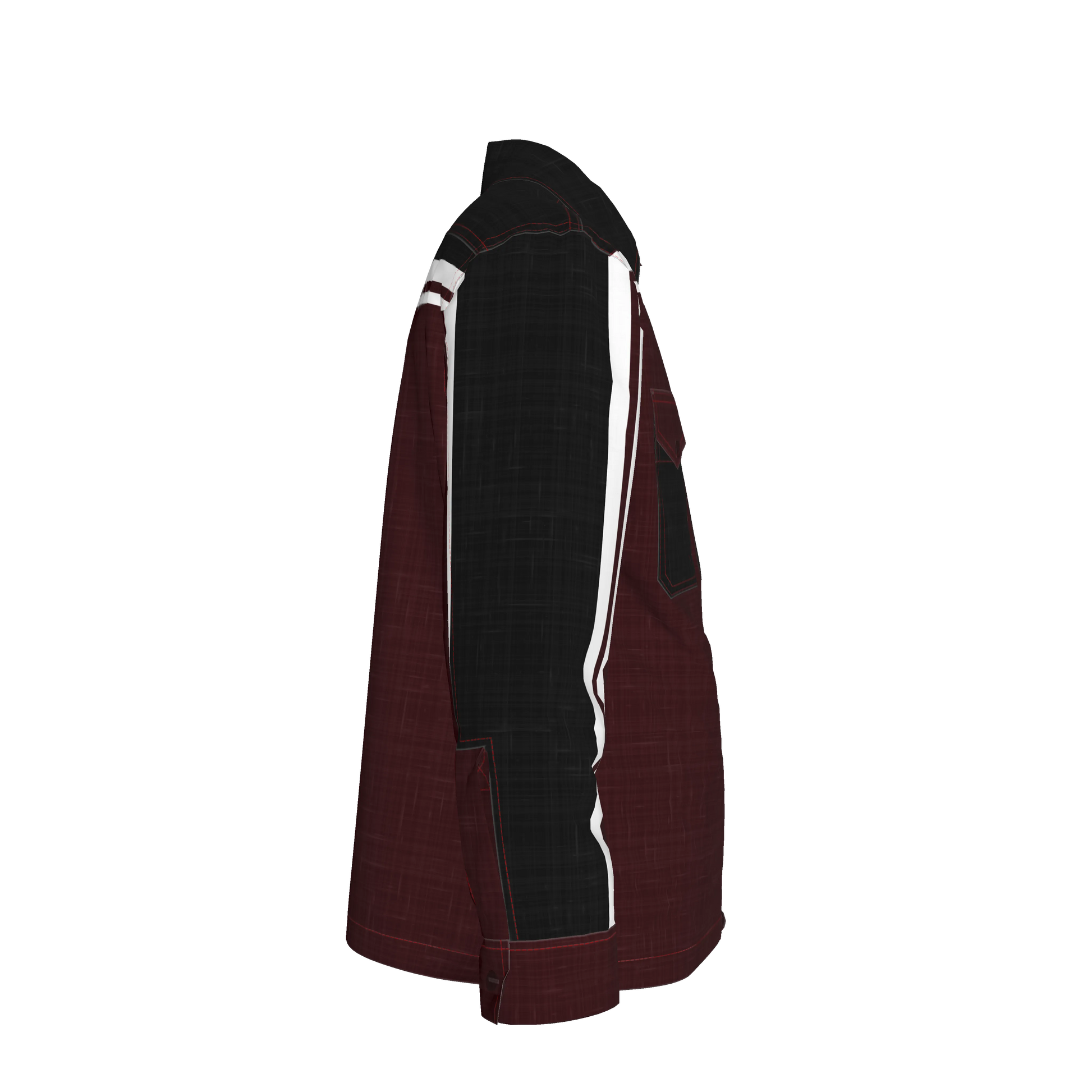 Dark Crimson MotoStripe™ Shirt Jacket