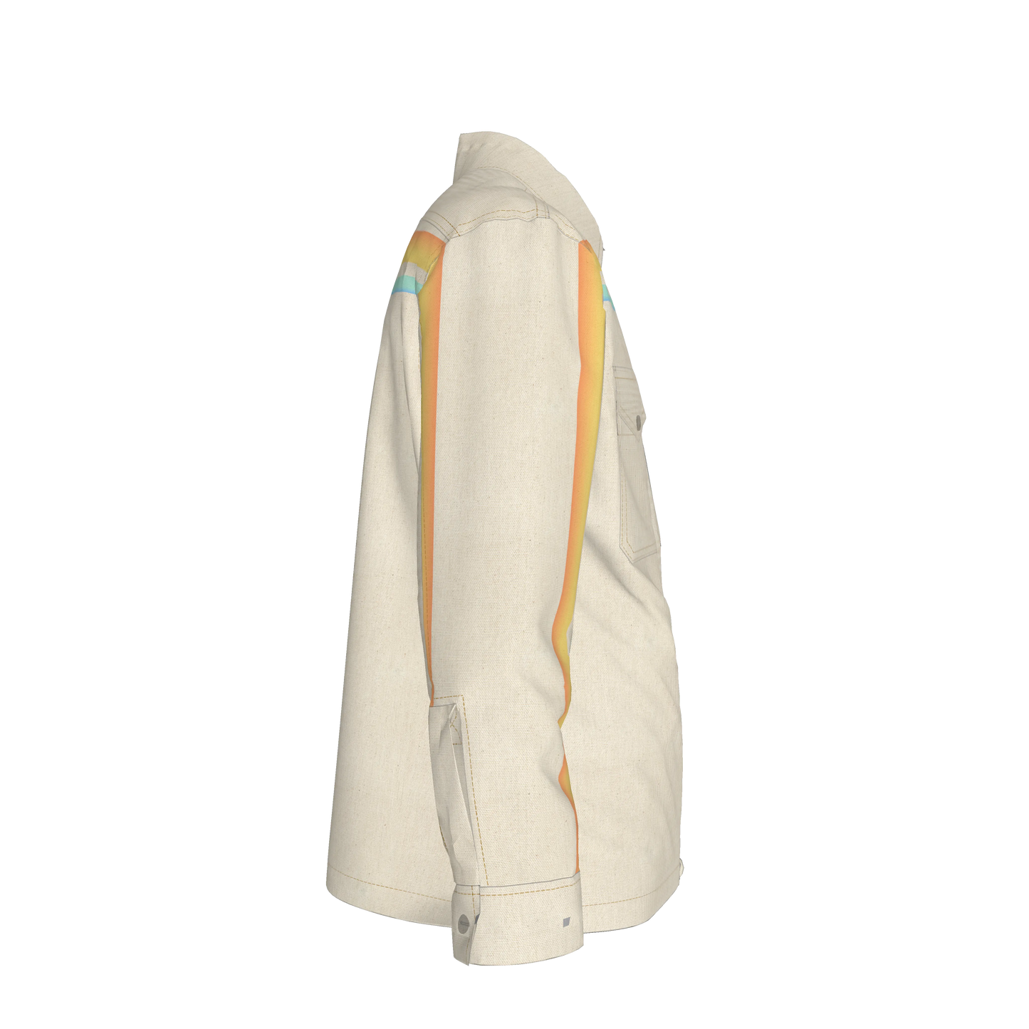 Sunset Sea MotoStripe™ Snap Shirt Jacket