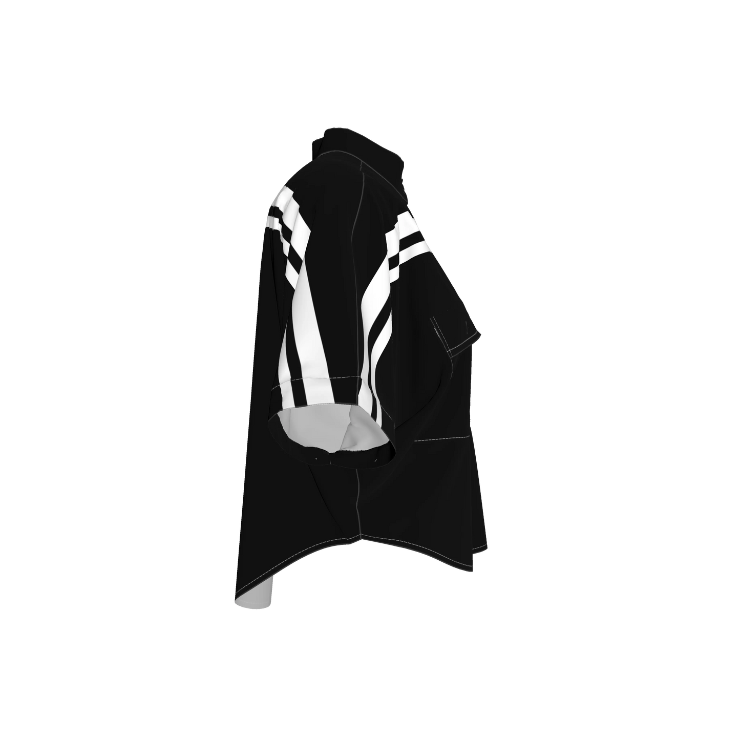 Black and White MotoStripe™ Kimono Jacket