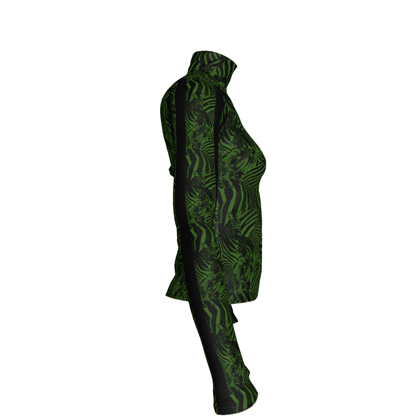 🦓💚 Green Zebra MotoStripe™ Turtleneck