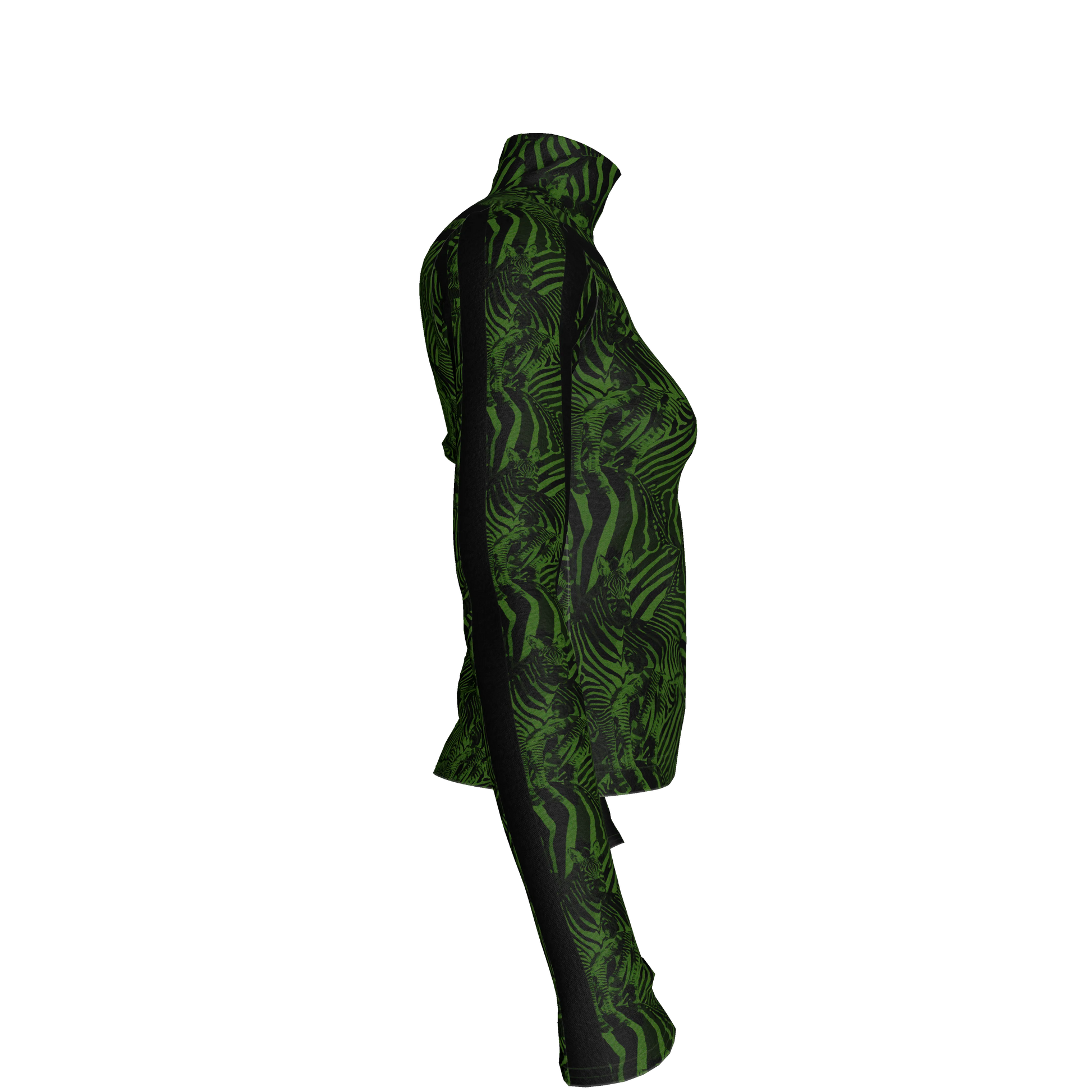 🦓💚 Green Zebra MotoStripe™ Turtleneck