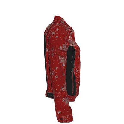Red Bandana Women's Jean Jacket